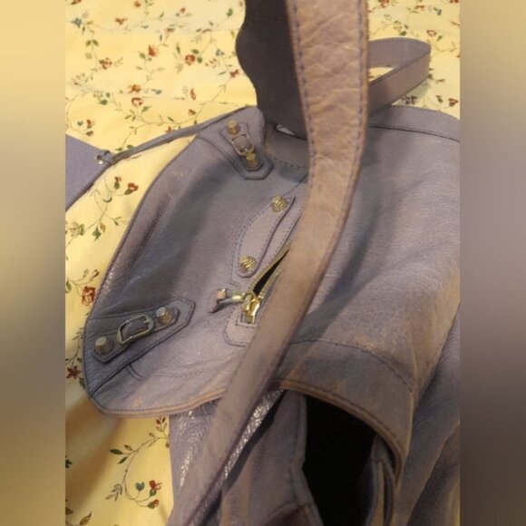 BALENCIAGA Lilac Purple City/Moto Crossbody Shoulder Bag - Picture 5 of 16